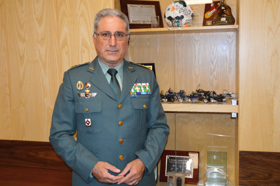 General Santiago Caballero, jefe de la Jefatura de Armas y Explosivos y Seguridad de la Guardia Civil.