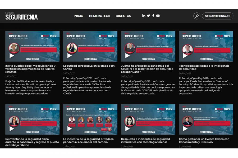 Imagen del Canal Seguritecnia, con vídeos sobre seguridad privada.