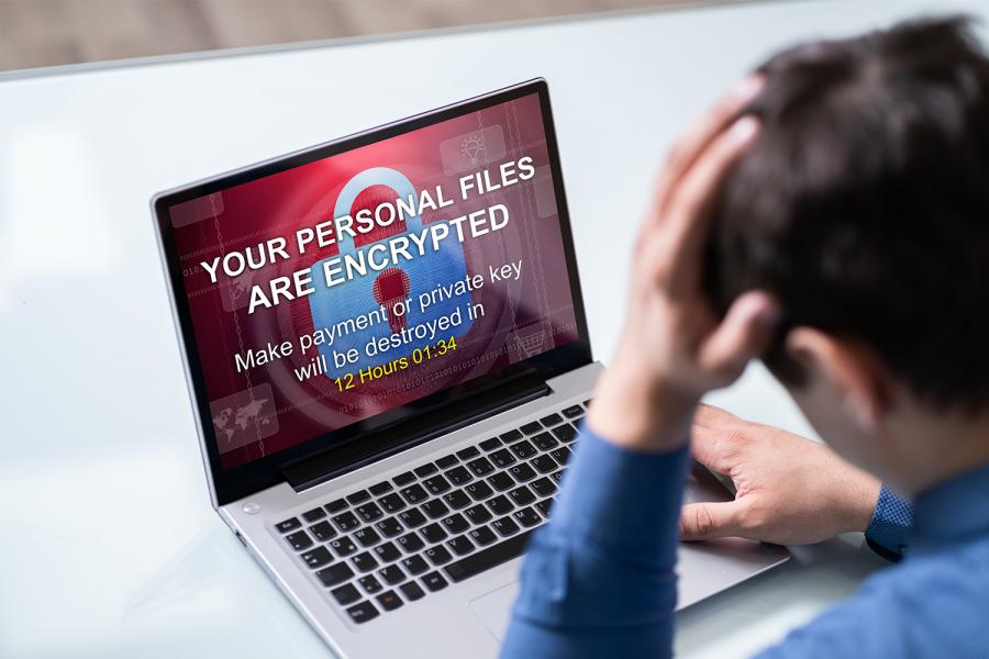 Ciberataque de ransomware.