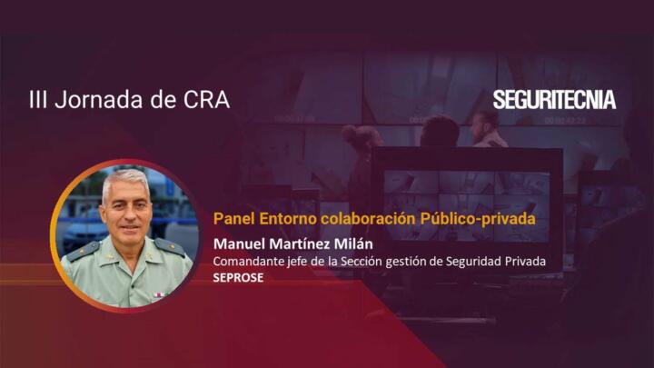 Manuel Martínez Milán, comandante jefe de la sección de gestión de Seguridad Privada. SEPROSE.