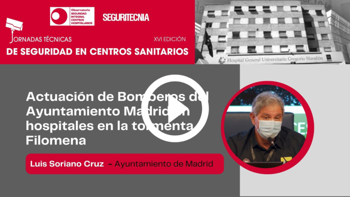 Luis Soriano Cruz (Ayuntamiento de Madrid): actuación de bomberos del Ayuntamiento Madrid en hospitales en la tormenta Filomena