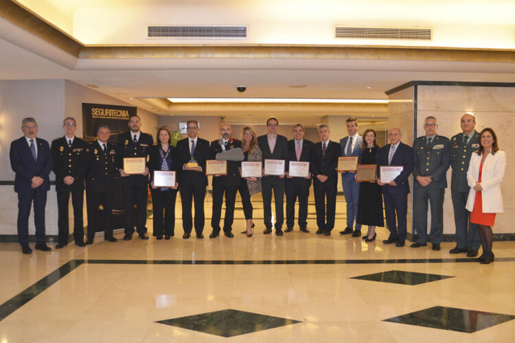 Premiados y autoridades de los 35º Trofeos Internacionales de la Seguridad.
