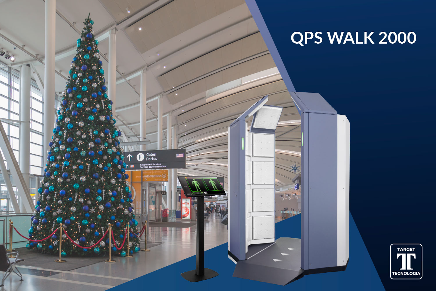 Nuevo escáner QPS Walk 2000 de Target Tecnología para la detección en control de accesos .