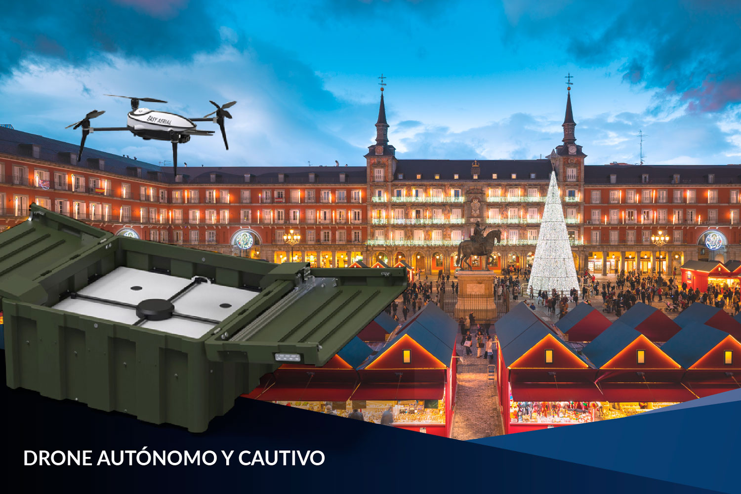 Drones autónomos con sistema de vigilancia SAMS de Target Tecnología.