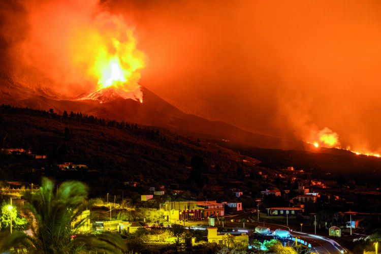 Imagen de la erupción del volcán de Cumbre Vieja, en La Palma.