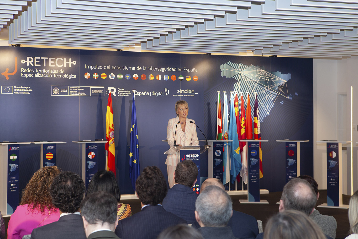 Carme Artigas en la presentación de RETECH Ciberseguridad.