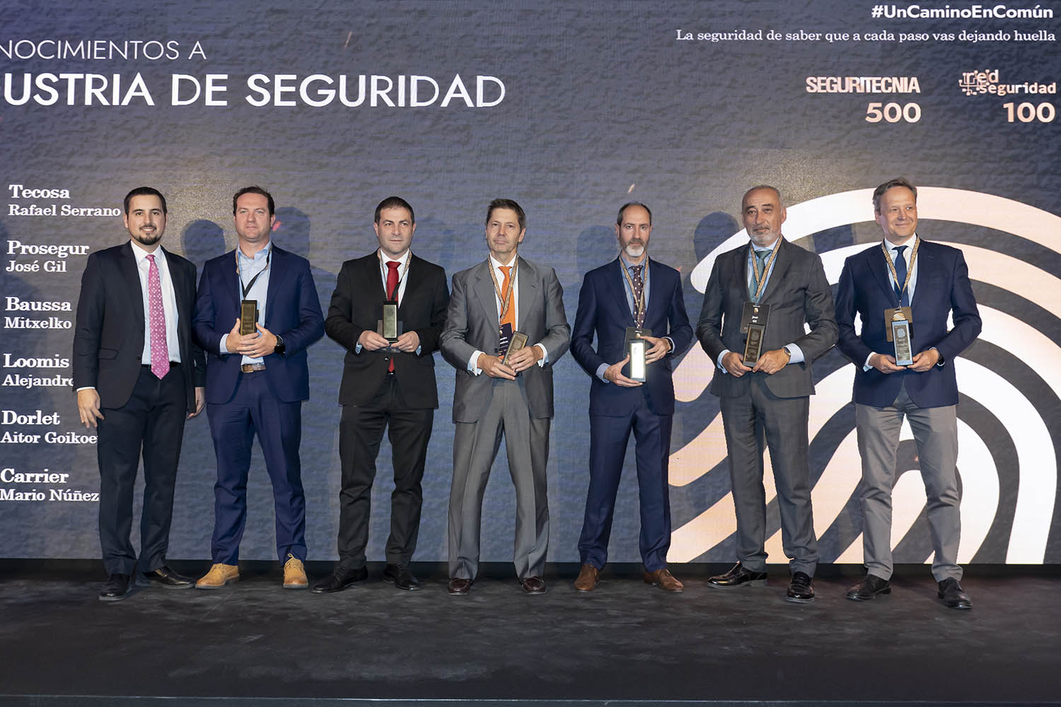 Javier Borredá (Seguritecnia), Mario Núñez (Carrier), Aitor Goikoetxea (Dorlet), Alejandro Corominas (Loomis), Mitxelko Ugalde (Baussa), José Gil (Prosegur) y Rafael Serrano (Tecosa).