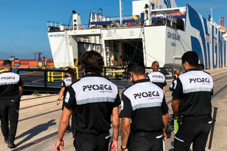 Vigilantes en un puerto de Pycseca.