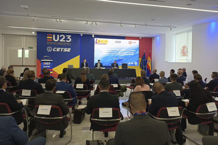 Reunión de responsables europeos de organismos de protección de infraestructuras críticas, en Madrid.