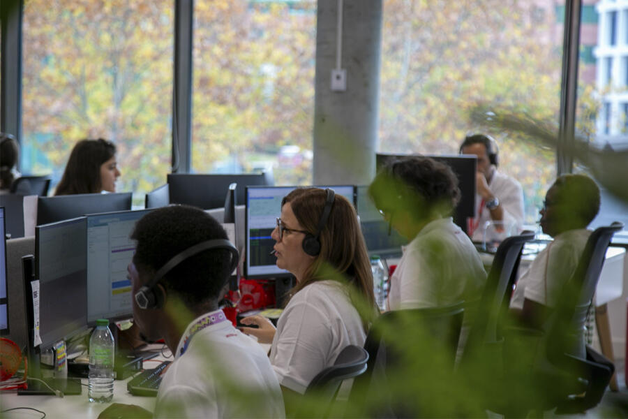 Central receptora de alarmas de Securitas Direct en Pozuelo de Alarcón (Madrid).