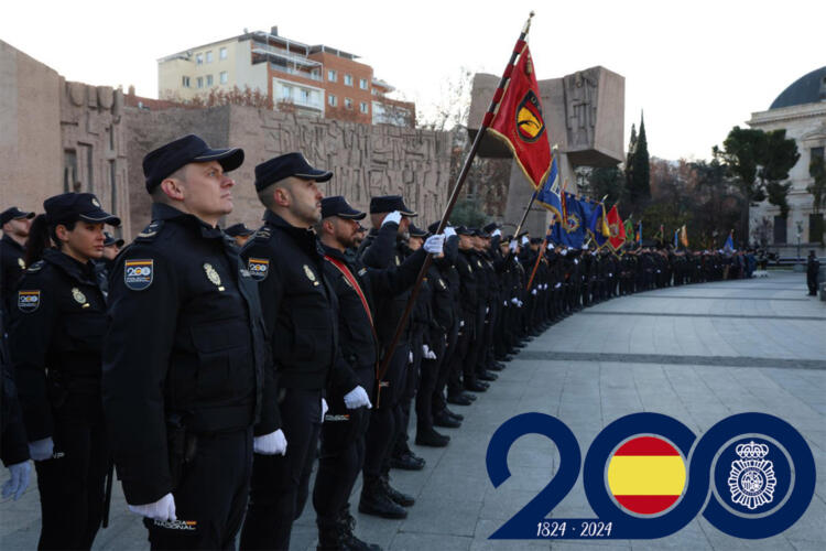 Celebración de los 200 años de historia de la Policía Nacional en la Plaza de Colón de Madrid.