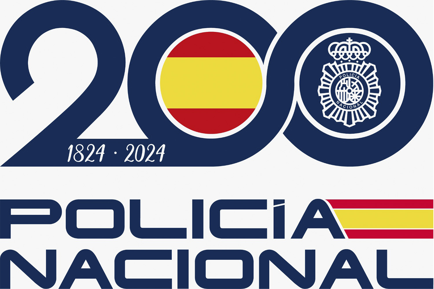 Logotipo bicenternario de la Policía Nacional.