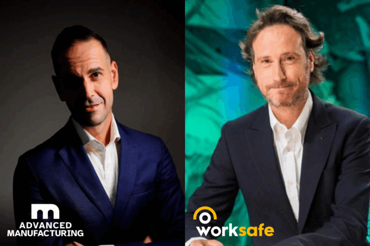 Deepak Daswani y Victor Küppers en Worksafe y Advanced Manufacturing Barcelona.