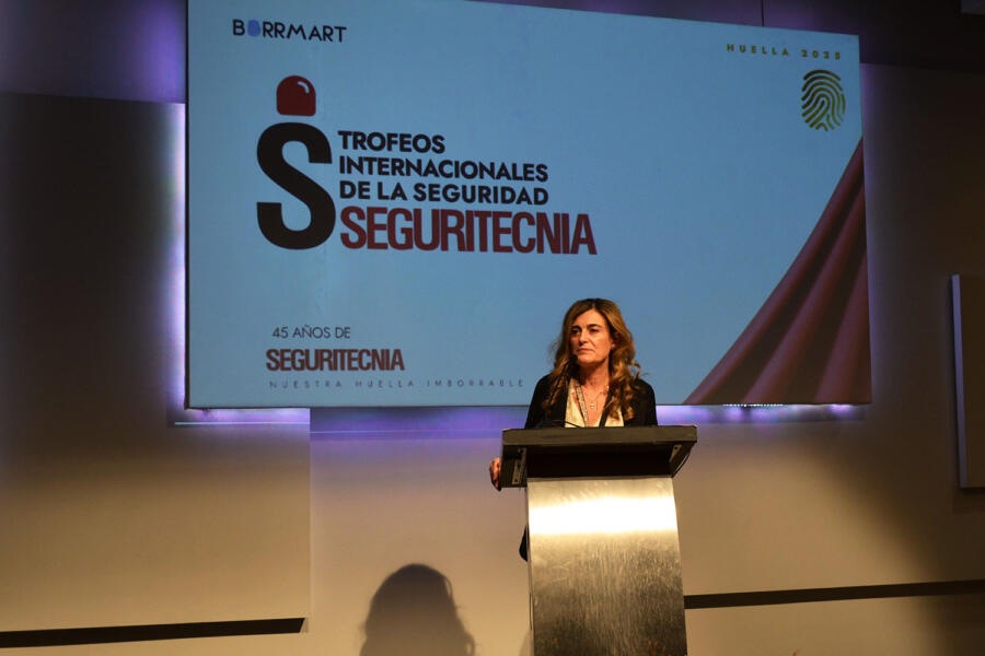 Maria Piedad Álvarez, presidenta del Consejo Técnico Asesor de Seguritecnia, durante la 38ª edición de los Trofeos Internacionales de la Seguridad.