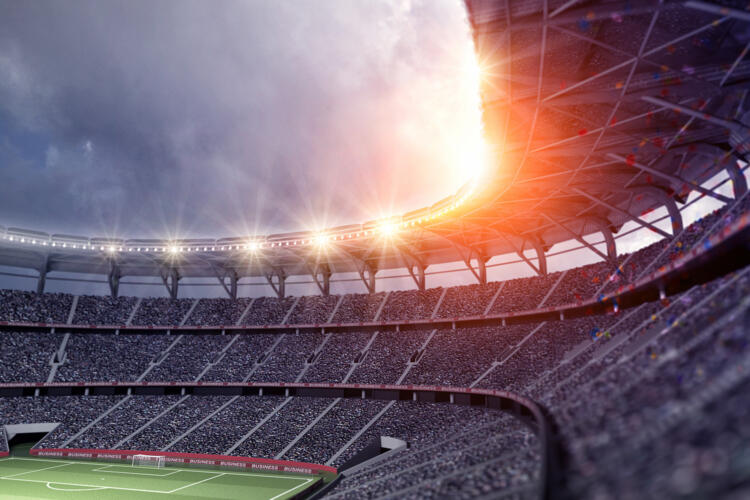Estadio de fútbol.